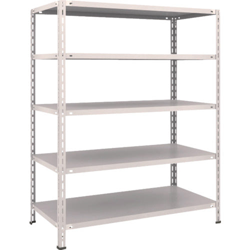 TRUSCO スチールラック 軽量棚 中棚ボルトレス型1200X600X1500 5段 ネオグレー