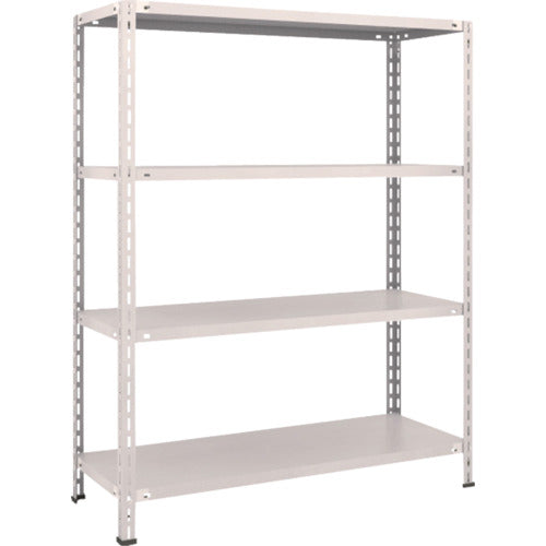 TRUSCO スチールラック 軽量棚 中棚ボルトレス型1200X450X1500 4段 ネオグレー