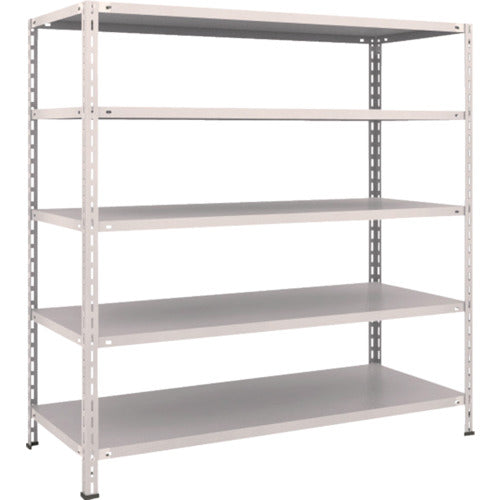 TRUSCO スチールラック 軽量棚 中棚ボルトレス型1500X600X1500 5段 ネオグレー