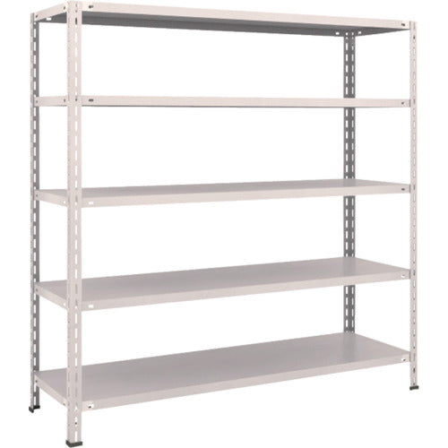 TRUSCO スチールラック 軽量棚 中棚ボルトレス型1500X450X1500 5段 ネオグレー