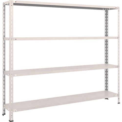 TRUSCO スチールラック 軽量棚 中棚ボルトレス型1800X300X1500 4段 ネオグレー