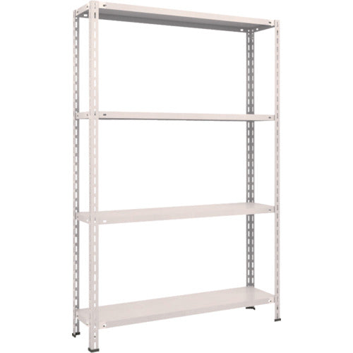 TRUSCO スチールラック 軽量棚 中棚ボルトレス型1200X300X1800 4段 ネオグレー