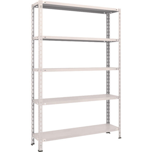 TRUSCO スチールラック 軽量棚 中棚ボルトレス型1200X300X1800 5段 ネオグレー