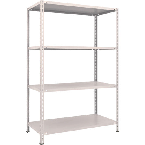TRUSCO スチールラック 軽量棚 中棚ボルトレス型1200X600X1800 4段 ネオグレー