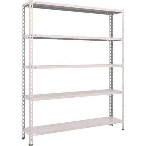 TRUSCO スチールラック 軽量棚 中棚ボルトレス型1500X300X1800 5段 ネオグレー