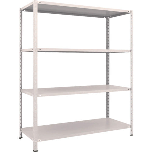 TRUSCO スチールラック 軽量棚 中棚ボルトレス型1500X600X1800 4段 ネオグレー