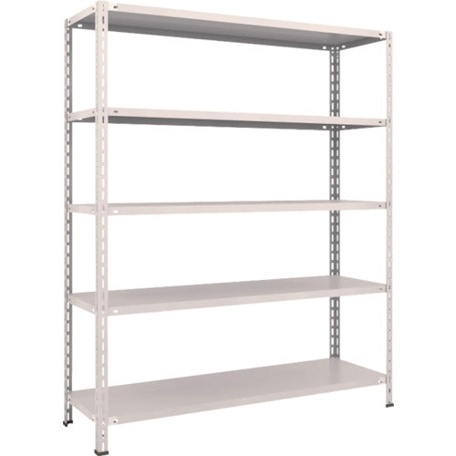TRUSCO スチールラック 軽量棚 中棚ボルトレス型1500X450X1800 5段 ネオグレー