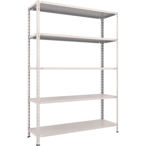 TRUSCO スチールラック 軽量棚 中棚ボルトレス型1500X450X2100 5段 ネオグレー