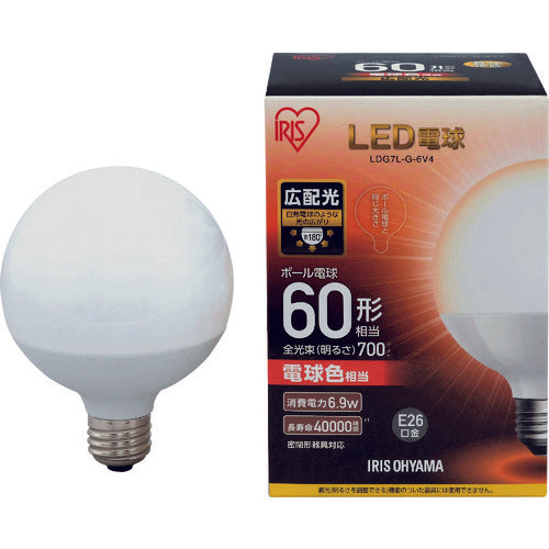 IRIS 567960 LED電球 ボール電球タイプ 60形相当 電球色 700lm