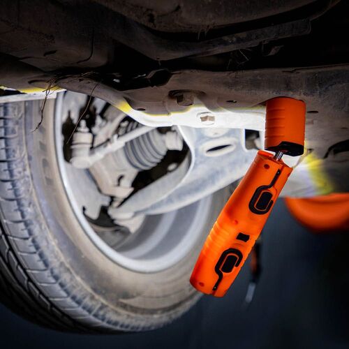 GROZ 充電式LEDハンドライト 360度回転 オレンジ 400Lm