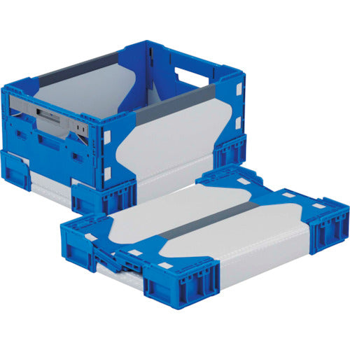 RISU リットハイブリッド折りたたみコンテナ 637525 LT-RS-SM21グレー/ダークブルー433×308×215