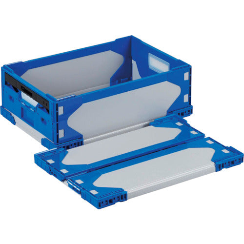 RISU リットハイブリッド折りたたみコンテナ 611570 LT-RS-SS26グレー/ダークブルー525×350×181