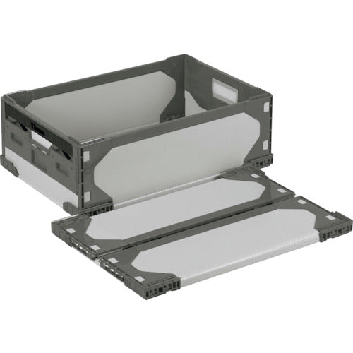 RISU リットハイブリッド折りたたみコンテナ 611549 LT-RS-SS47グレー/グレー630×420×216