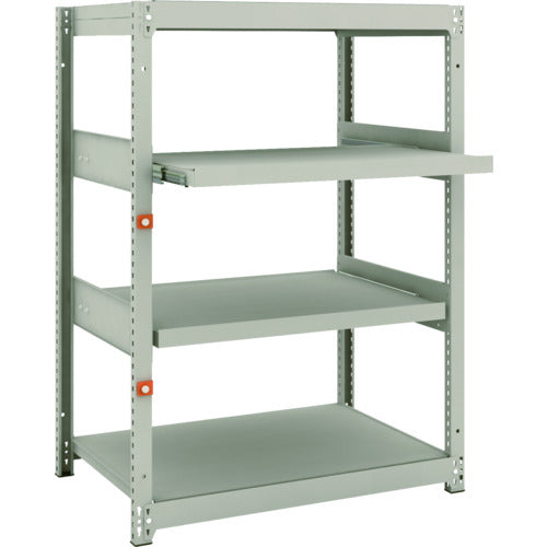 TRUSCO スチールラック M1.5型軽中量棚 860X595XH1200 4段うちスライド2段 単体