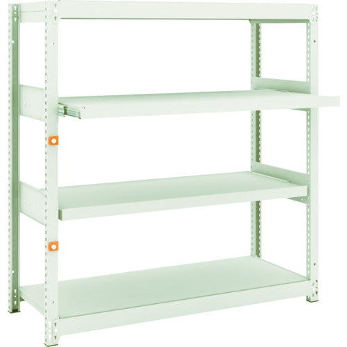 TRUSCO スチールラック M1.5型軽中量棚 1160X445XH1200 4段うちスライド2段 単体