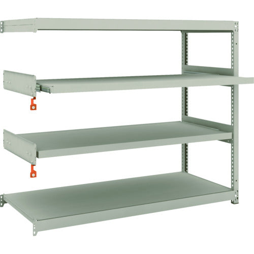 TRUSCO スチールラック M1.5型軽中量棚 1460X595XH1200 4段うちスライド2段 連結