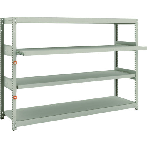 TRUSCO スチールラック M1.5型軽中量棚 1760X445XH1200 4段うちスライド2段 単体