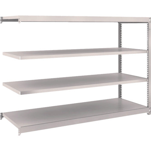 TRUSCO スチールラック M1.5型軽中量棚 1760×595×H1200 4段連結 ネオグレー