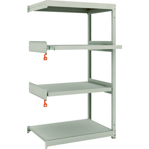 TRUSCO スチールラック M1.5型軽中量棚 860×595×H1500 4段うちスライド2段 連結