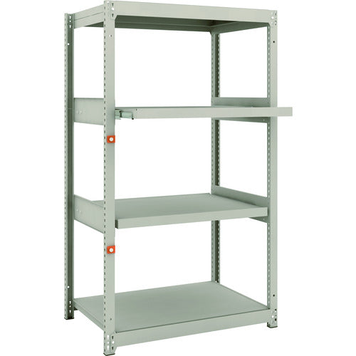 TRUSCO スチールラック M1.5型軽中量棚 860×595×H1500 4段うちスライド2段 単体