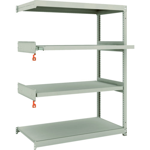 TRUSCO スチールラック M1.5型軽中量棚 1160×595×H1500 4段うちスライド2段 連結