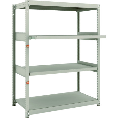 TRUSCO スチールラック M1.5型軽中量棚 1160×595×H1500 4段うちスライド2段 単体