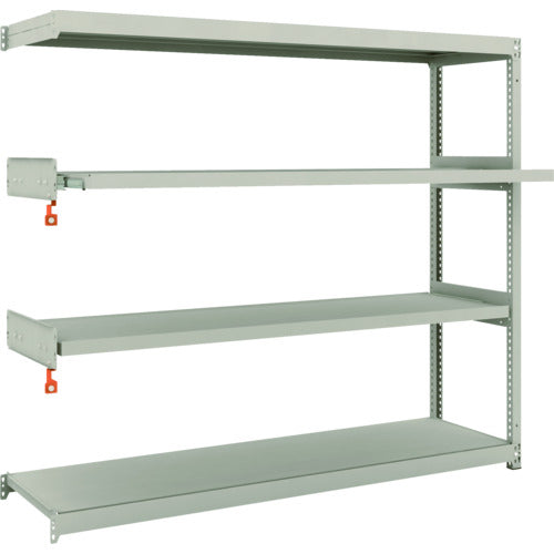 TRUSCO スチールラック M1.5型軽中量棚 1760×445×H1500 4段うちスライド2段 連結