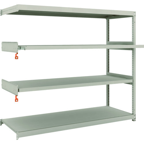 TRUSCO スチールラック M1.5型軽中量棚 1760×595×H1500 4段うちスライド2段 連結