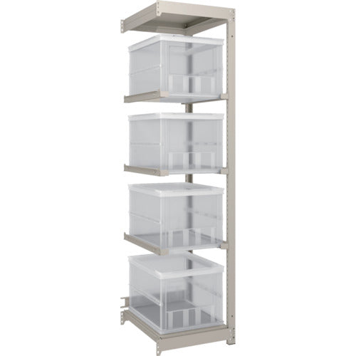 TRUSCO スチールラック M1.5型 オリコン保管タイプ H1800XW430XD595 TSK−О50B透明X4個付 連結