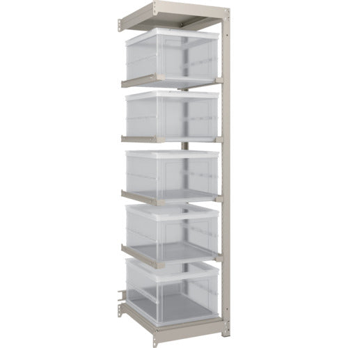 TRUSCO スチールラック M1.5型 オリコン保管タイプ H1800XW430XD595 TSK−О40B透明X5個付 連結