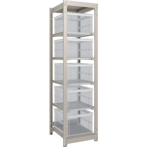 TRUSCO スチールラック M1.5型 オリコン保管タイプ H1800XW430XD595 TSK−О40B透明X5個付