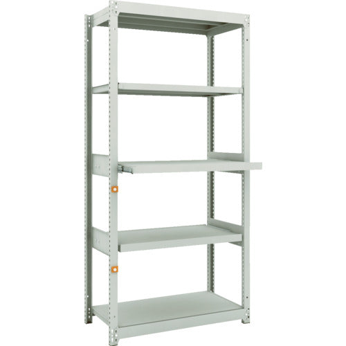 TRUSCO スチールラック M1.5型軽中量棚 860X450XH1800 5段うちスライド2段 単体