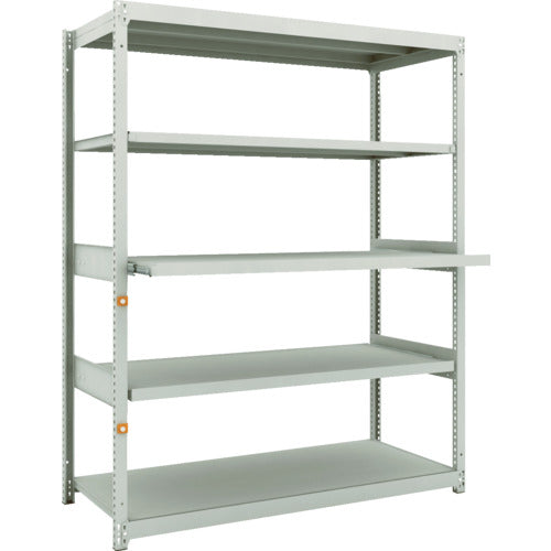 TRUSCO スチールラック M1.5型軽中量棚 1460X595XH1800 5段うちスライド2段 単体