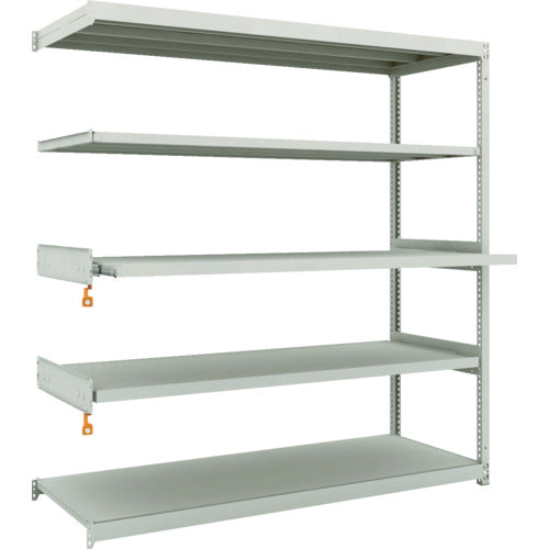 TRUSCO スチールラック M1.5型軽中量棚 1760X595XH1800 5段うちスライド2段 連結