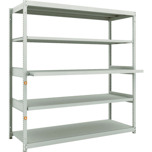 TRUSCO スチールラック M1.5型軽中量棚 1760X595XH1800 5段うちスライド2段 単体