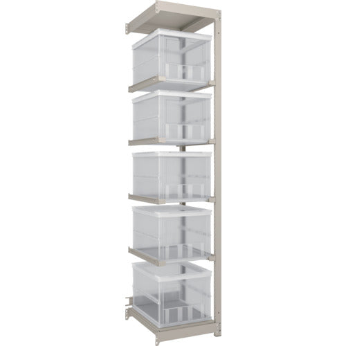 TRUSCO スチールラック M1.5型軽中量棚 オリコン保管タイプ H2100XW430XD595 TSK−О50B透明X5個付 連結