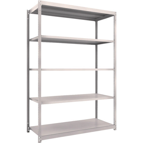 TRUSCO スチールラック M1.5型軽中量棚 1460X595XH2100 5段単体 ネオグレー