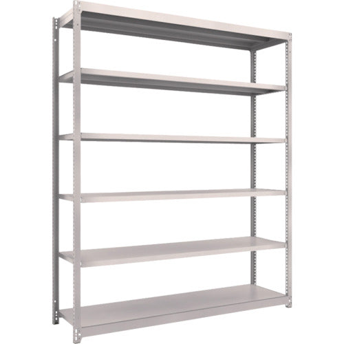 TRUSCO スチールラック M1.5型軽中量棚 1760×445×H2100 6段単体 ネオグレー