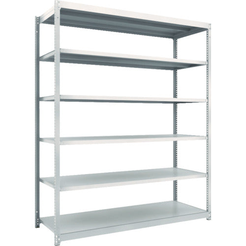 TRUSCO スチールラック M1.5型軽中量棚 1760×595×H2100 6段単体 ネオグレー