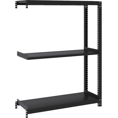 TRUSCO スチールラック M1型ボルトレス軽量棚900X320XH1200 3段 連結 サテンブラック