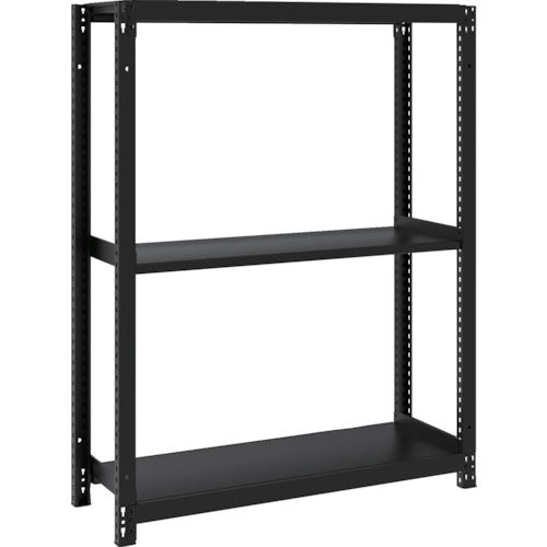 TRUSCO スチールラック M1型ボルトレス軽量棚900X320XH1200 3段 サテンブラック