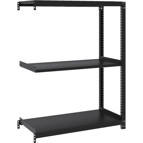 TRUSCO スチールラック M1型ボルトレス軽量棚900X420XH1200 3段 連結 サテンブラック