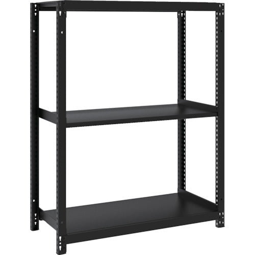 TRUSCO スチールラック M1型ボルトレス軽量棚900X420XH1200 3段 サテンブラック