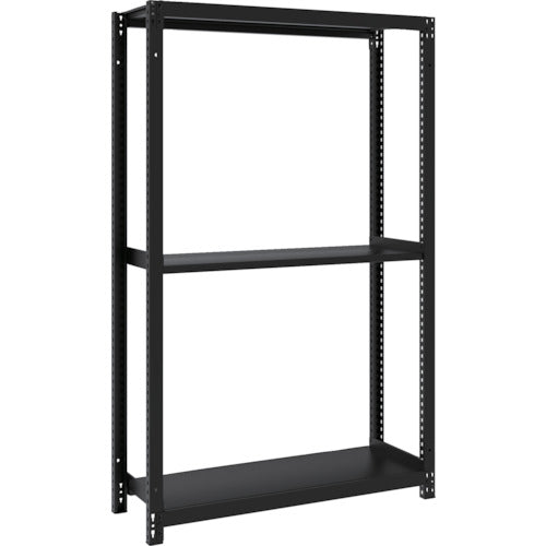 TRUSCO スチールラック M1型ボルトレス軽量棚900X320XH1500 3段 サテンブラック