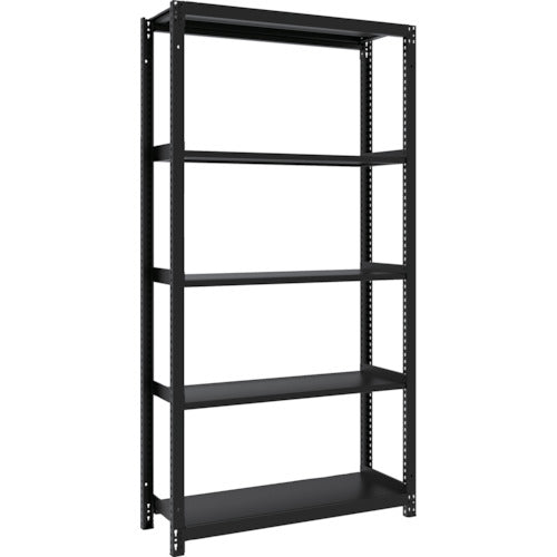 TRUSCO スチールラック M1型ボルトレス軽量棚900X320XH1800 5段 サテンブラック