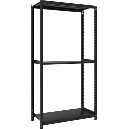 TRUSCO スチールラック M1型ボルトレス軽量棚900X420XH1800 3段 サテンブラック