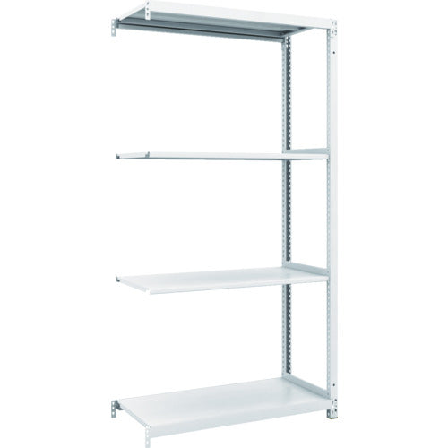 TRUSCO スチールラック M1型抗菌塗装ボルトレス軽量棚900X420XH1800 4段 連結