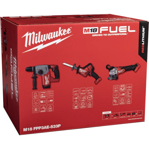 s25t-0143n【中古】【未開封品】milwaukee ミルウォーキー M18 FUELパワーパック ハンマードリル コンパクトレシプロソー 100mm変速ディスクグラインダー M18FPP3AE533P s25t-0143n【中古】【未開封品】milwaukee ミルウォーキー M18