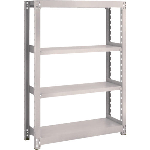 TRUSCO スチールラック M2型軽中量棚 860×300×H1200 4段 単体 ネオグレー