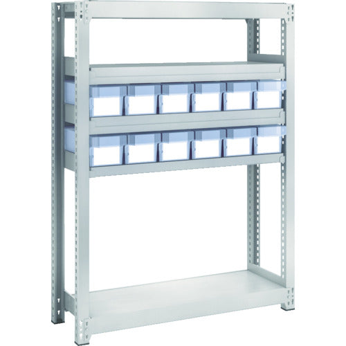 TRUSCO スチールラック M2型軽中量棚 H1200 樹脂透明引出付 小X12